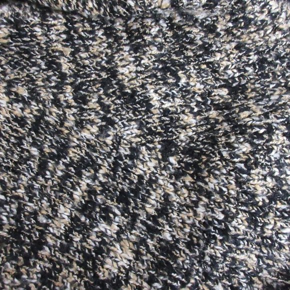 Jones New York Collection Open Cardigan Sweater Sz XL Black Textured Curved Hem - Picture 10 of 10